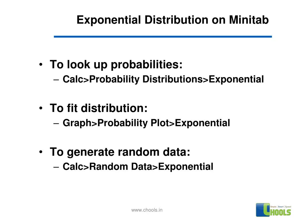 exponential distribution on minitab