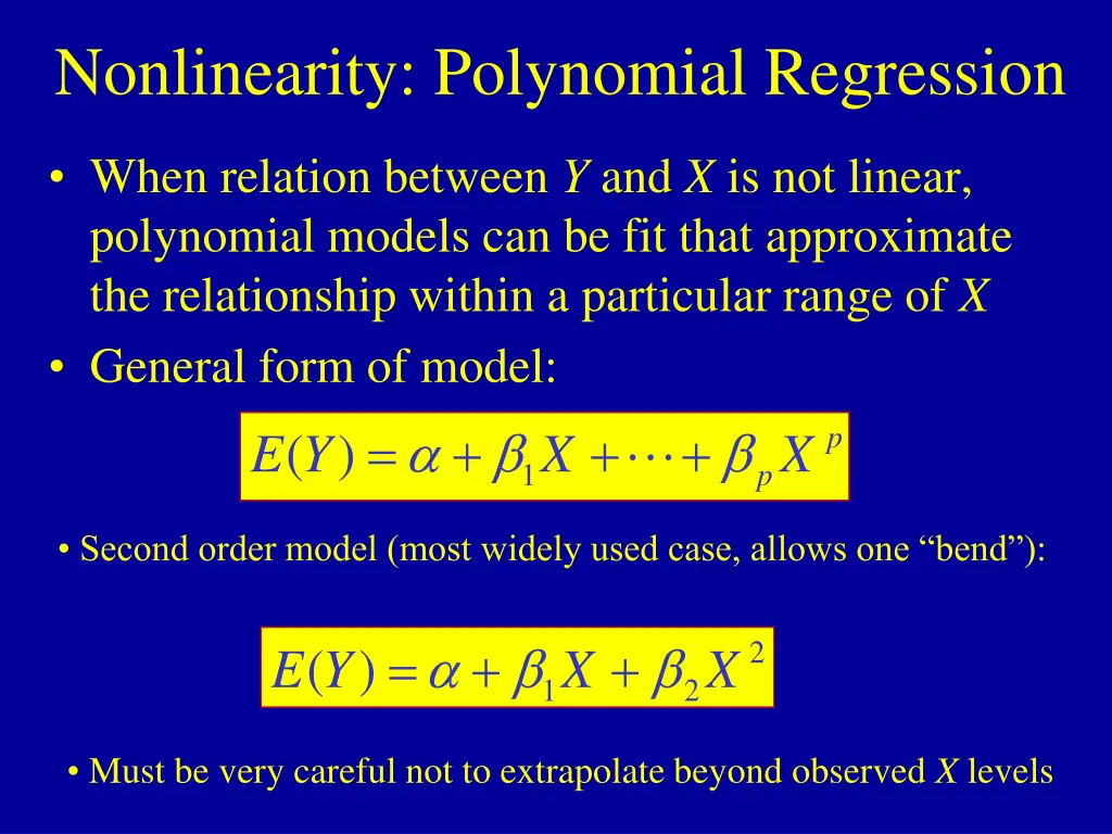 nonlinearity polynomial regression