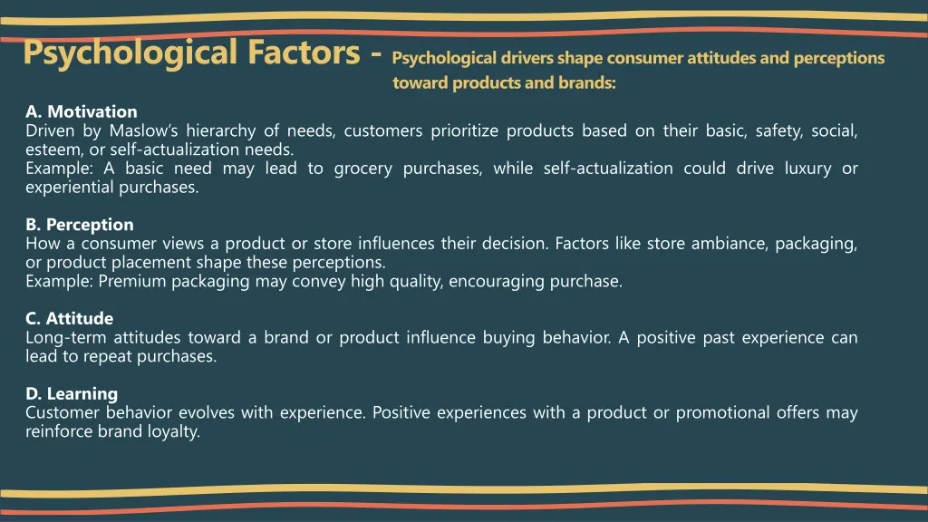 psychological factors psychological drivers shape