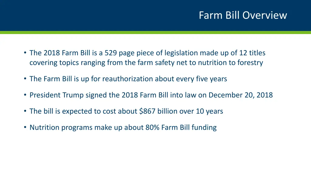 farm bill overview