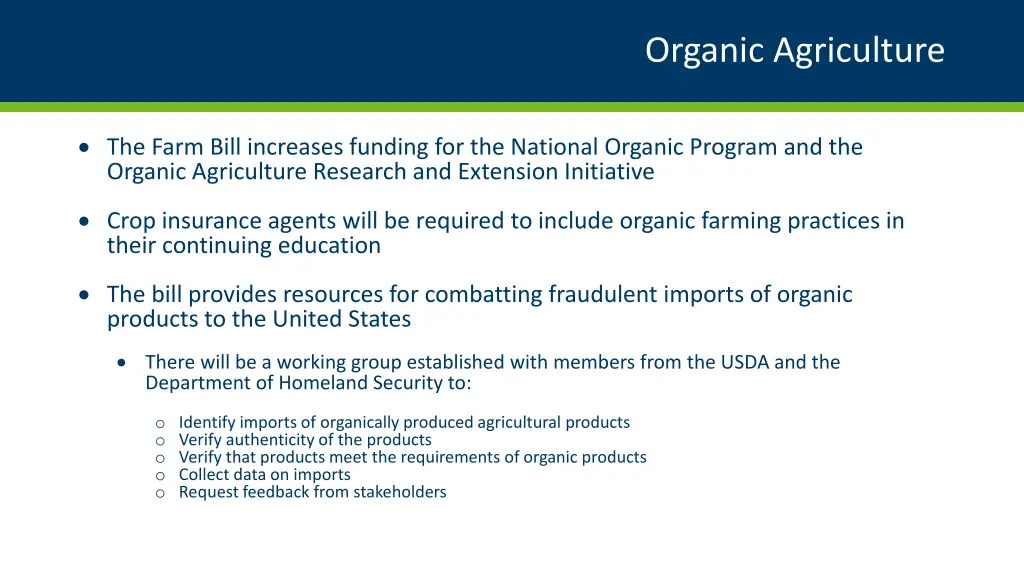 organic agriculture