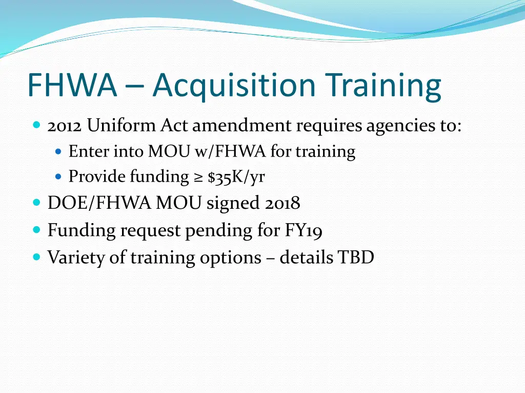 fhwa acquisition training