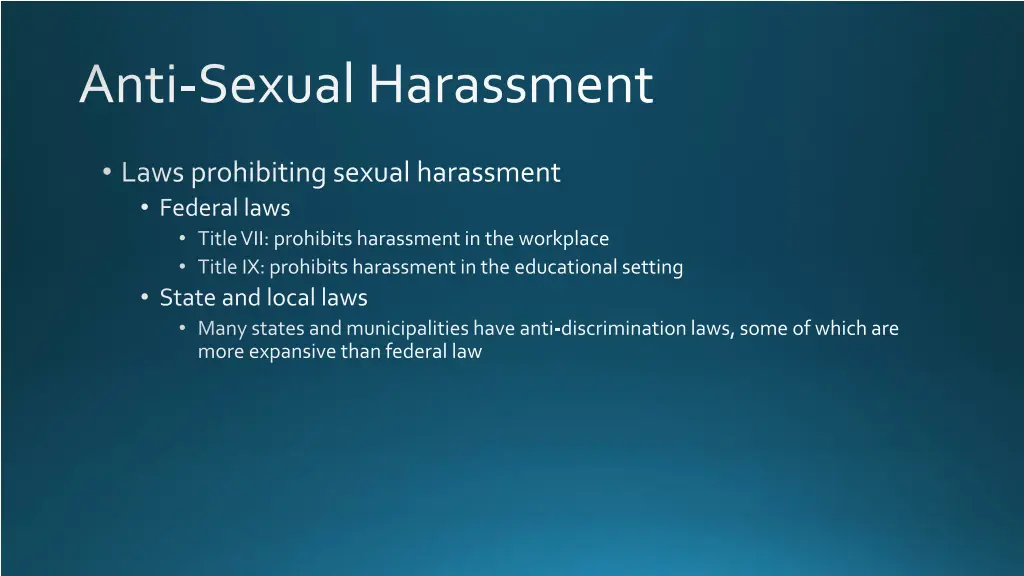 anti sexual harassment