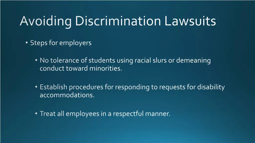 avoiding discrimination lawsuits 2