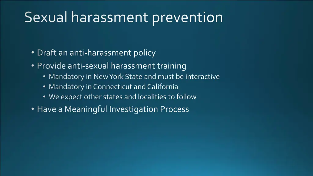 sexual harassment prevention