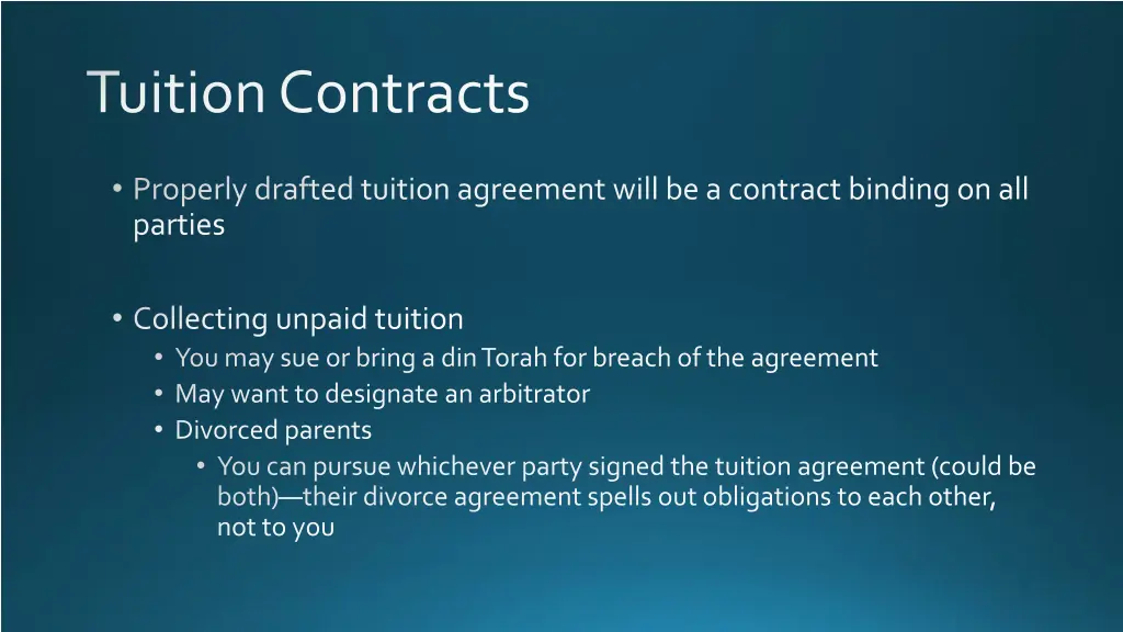 tuition contracts
