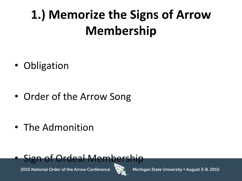 1 memorize the signs of arrow membership