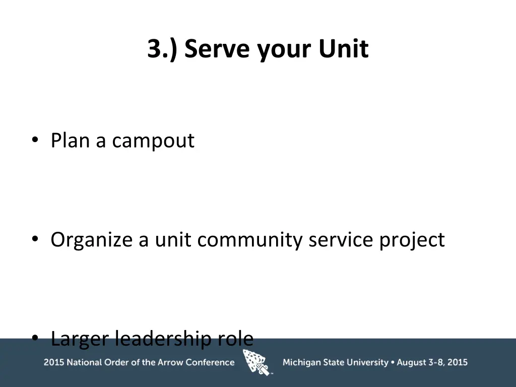 3 serve your unit