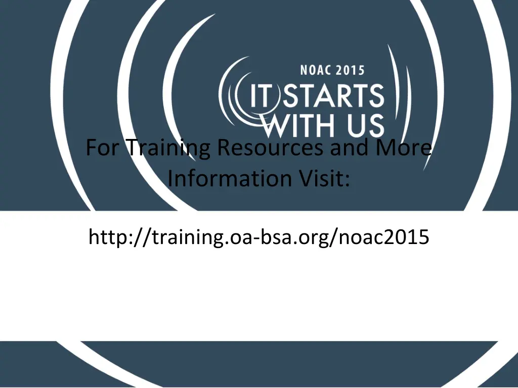 for training resources and more information visit