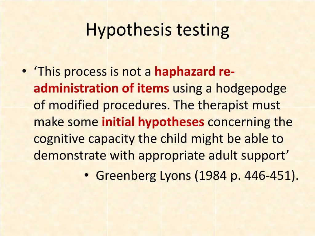 hypothesis testing 1