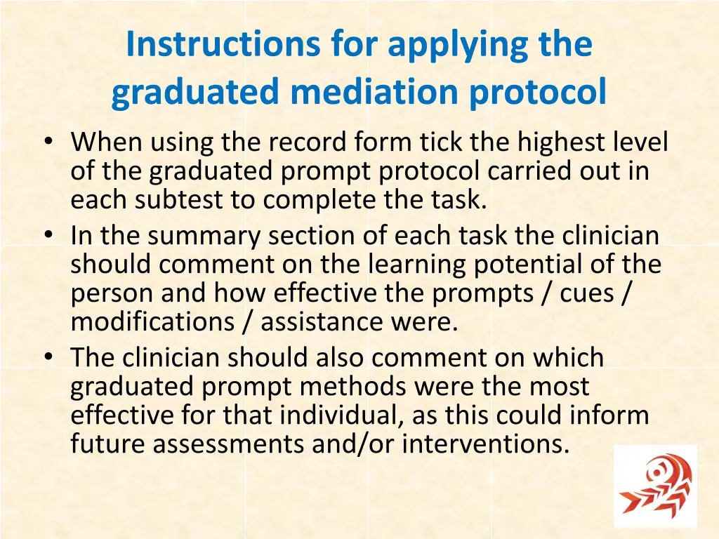 instructions for applying the graduated mediation 1