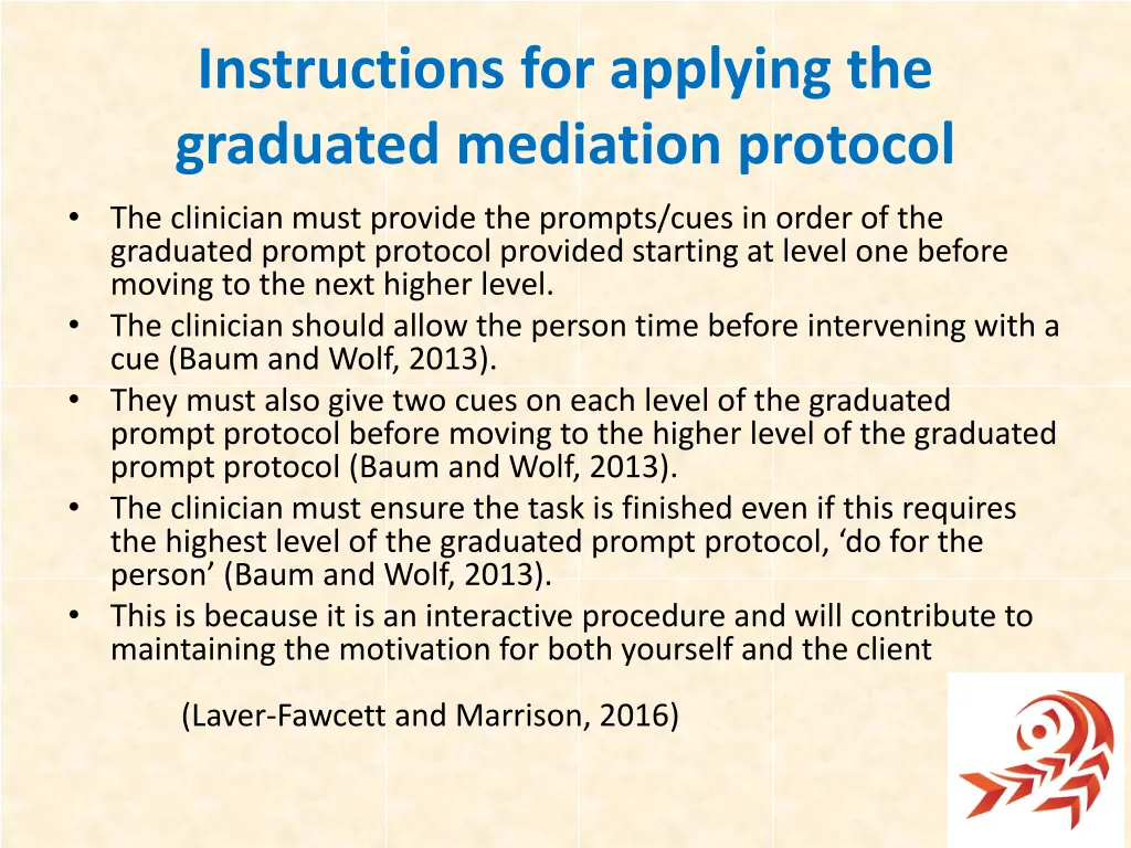 instructions for applying the graduated mediation