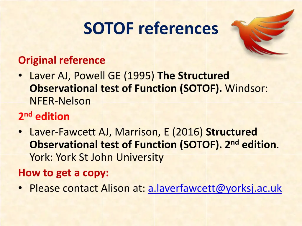 sotof references