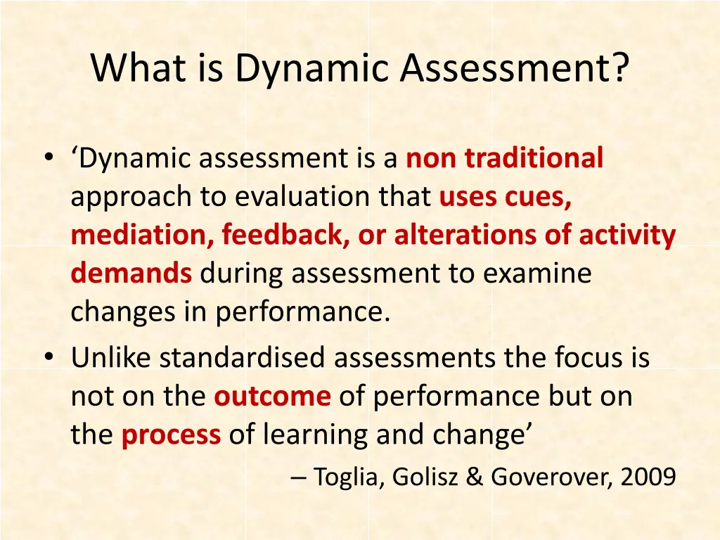 what is dynamic assessment