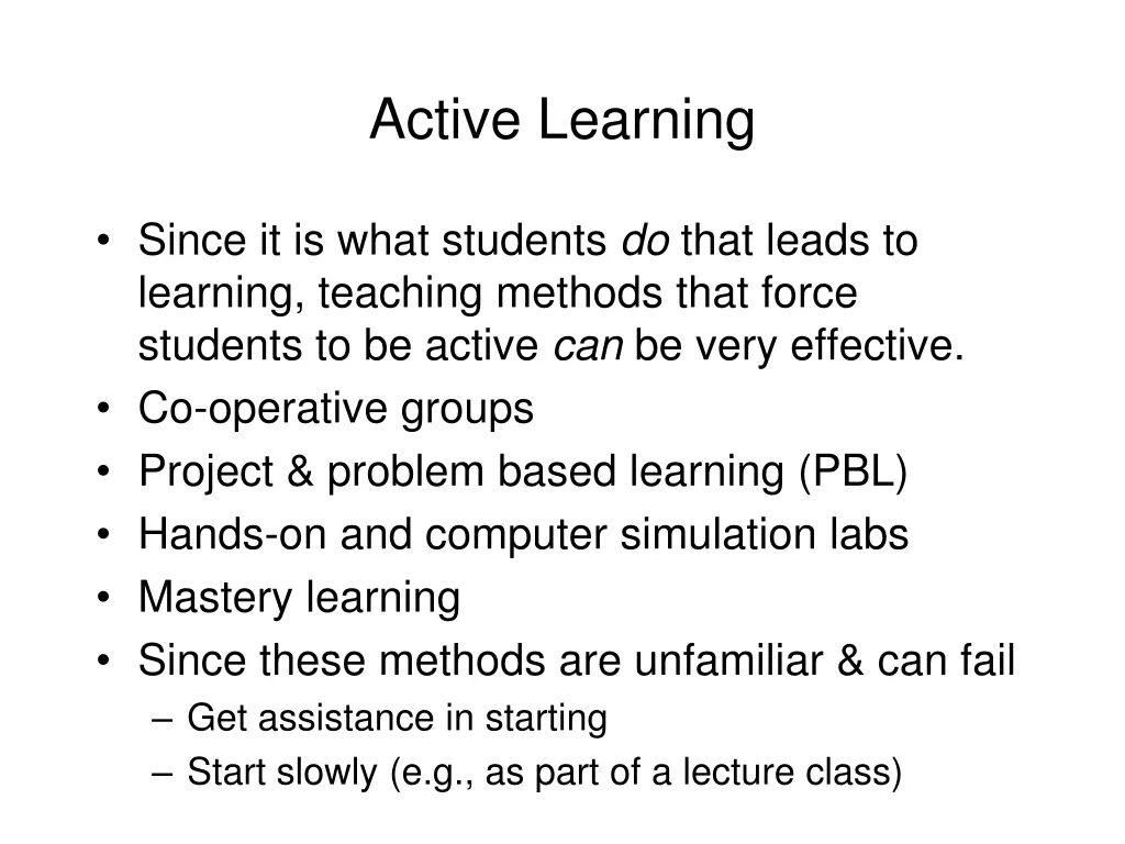 active learning