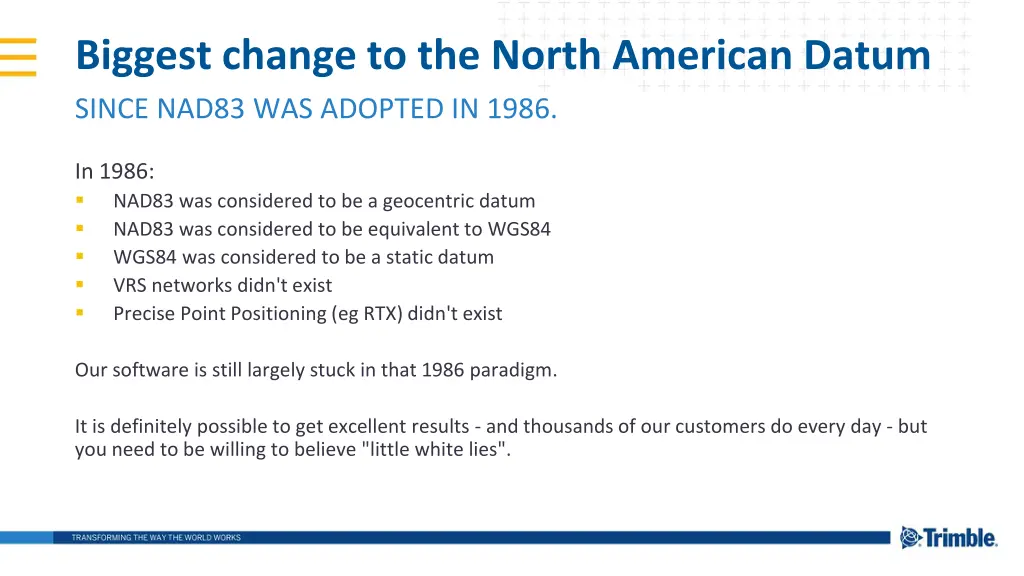 biggest change to the north american datum since