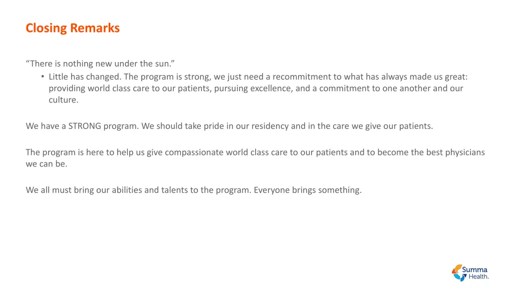 closing remarks 1