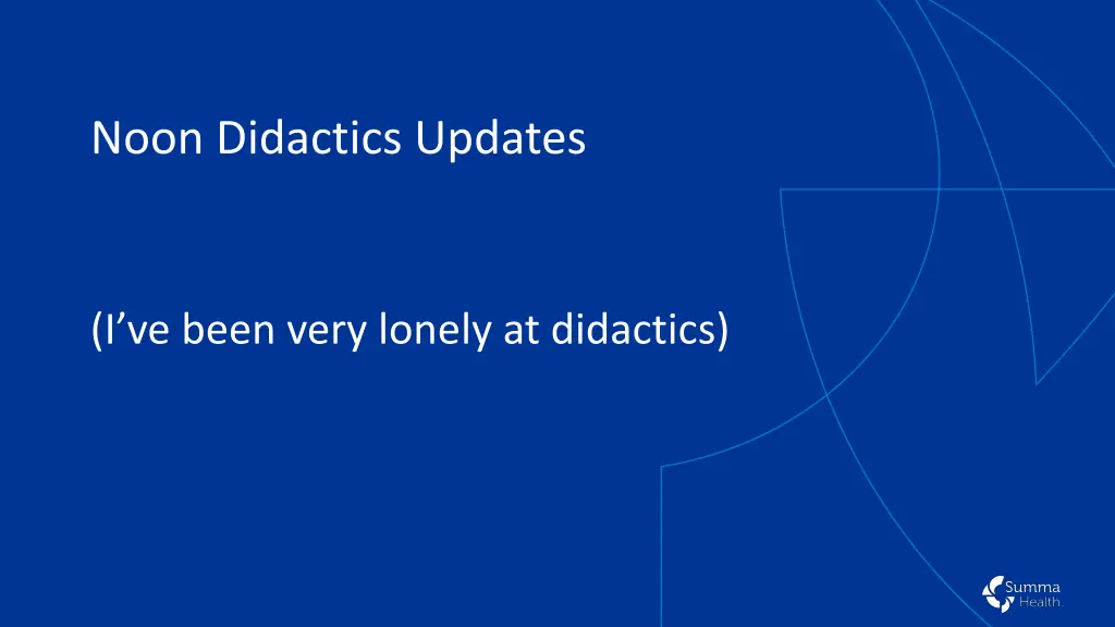 noon didactics updates