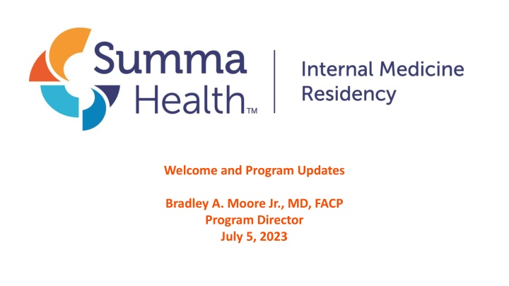 welcome and program updates