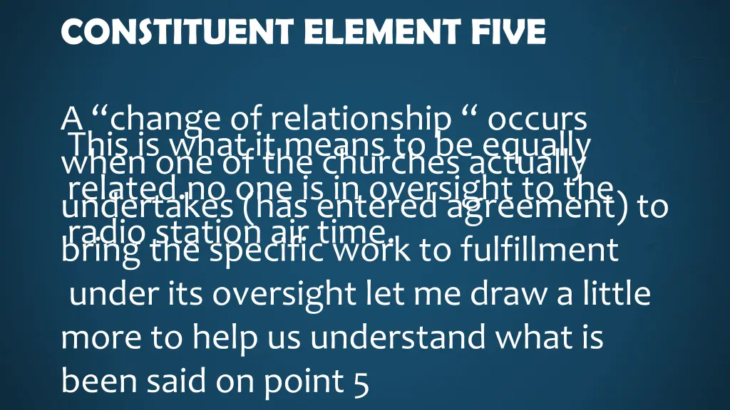 constituent element five