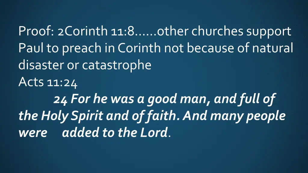proof 2corinth 11 8 other churches support paul