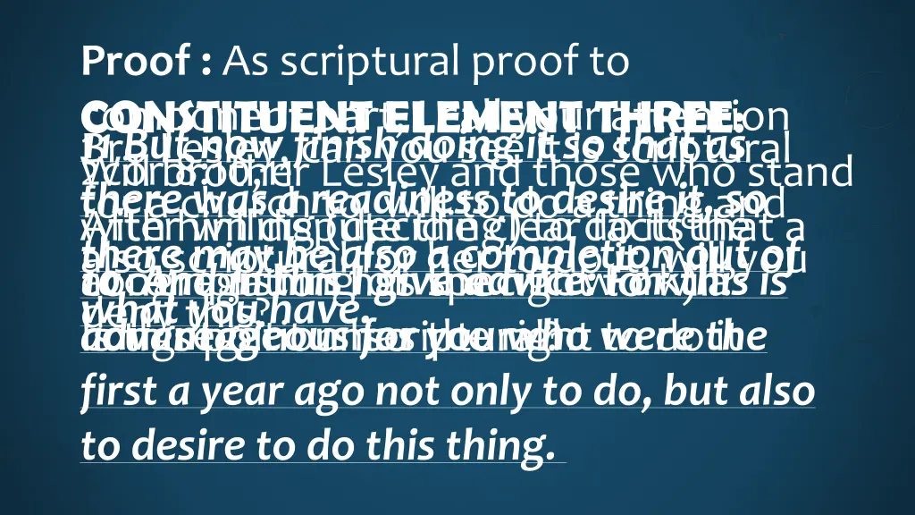 proof as scriptural proof to