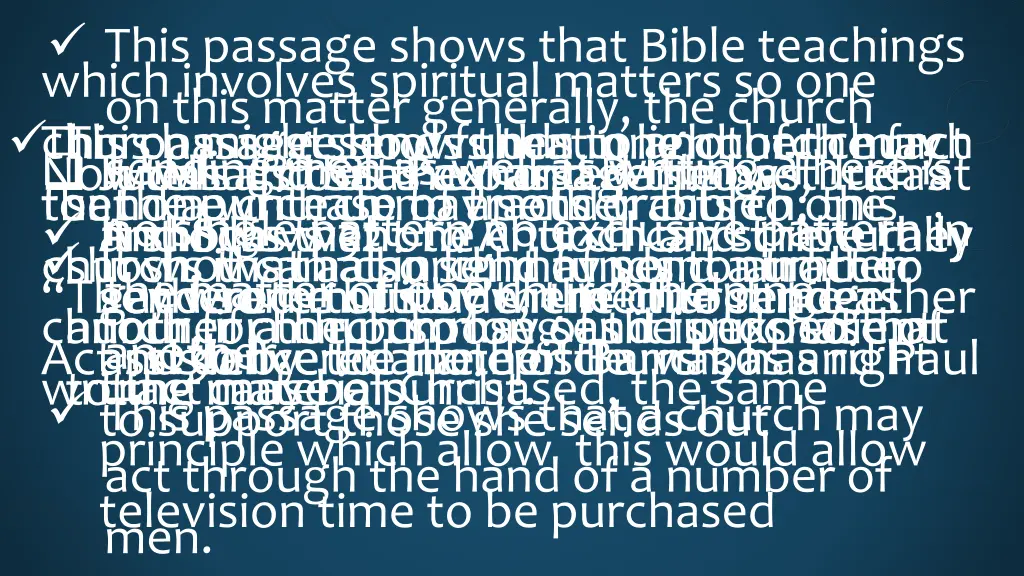 this passage shows that bible teachings