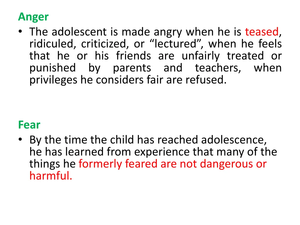 anger the adolescent is made angry when