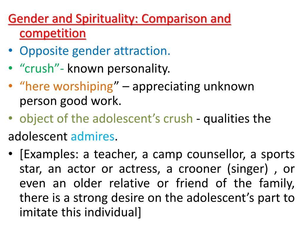 gender and spirituality comparison
