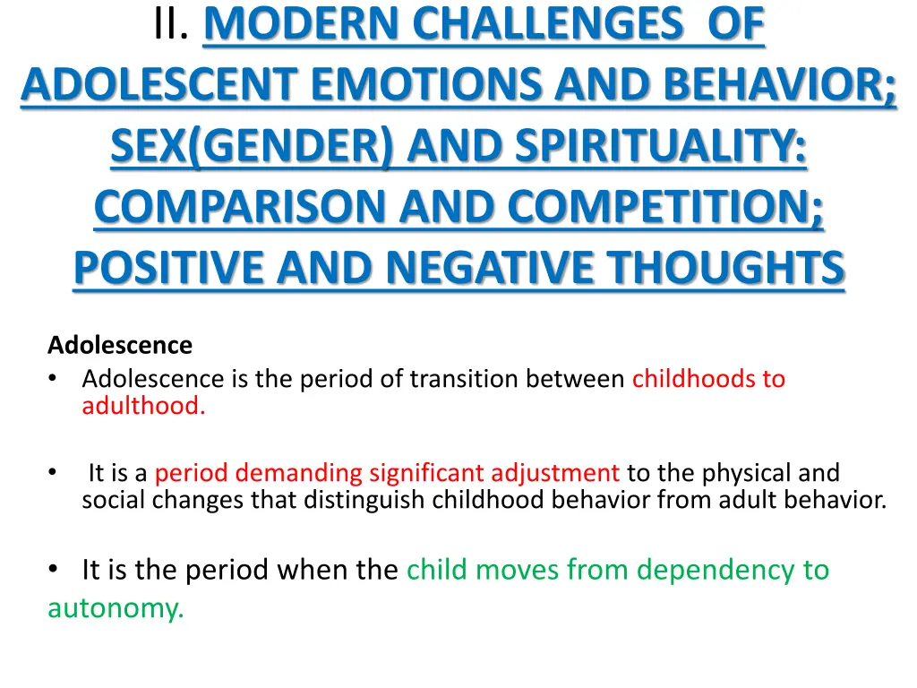 ii modern challenges of adolescent emotions