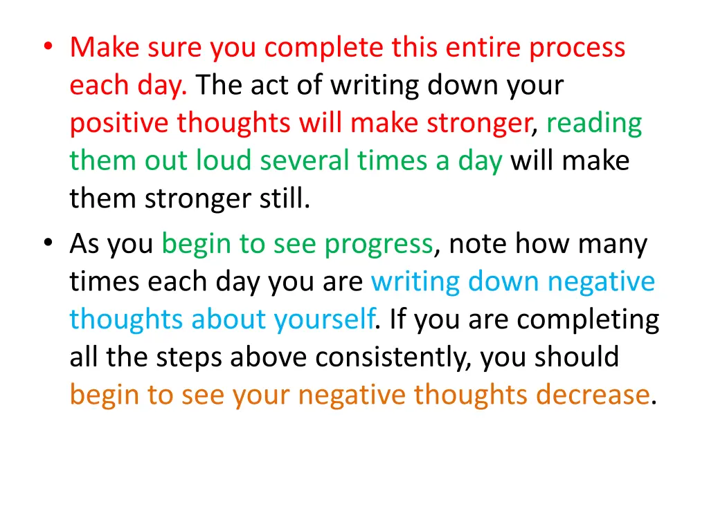 make sure you complete this entire process each