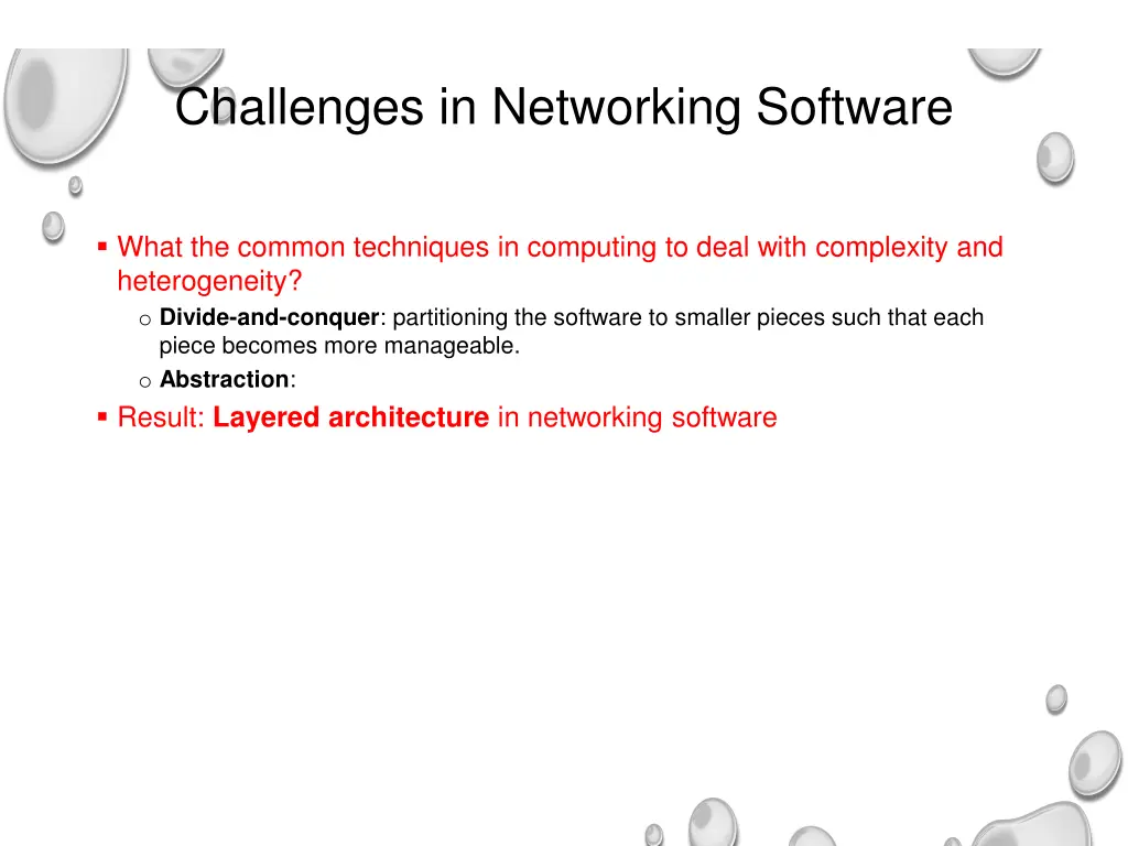 challenges in networking software