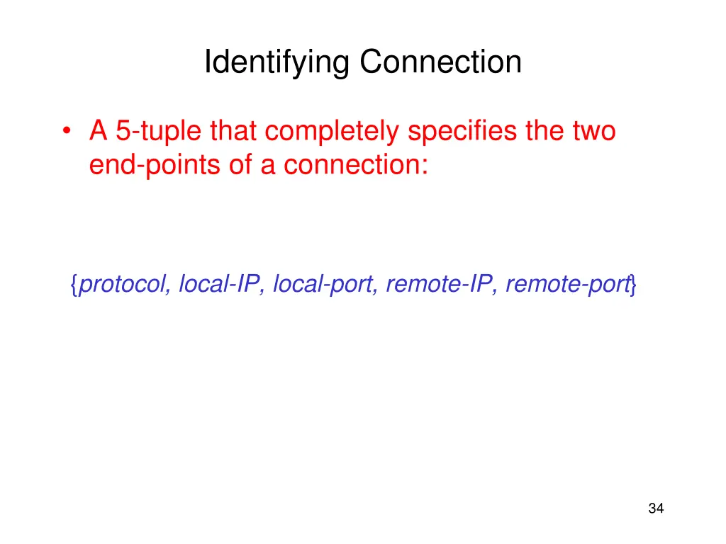 identifying connection