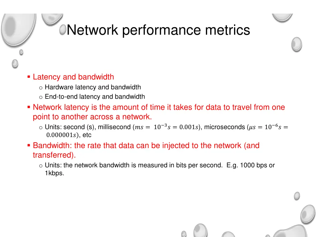 network performance metrics