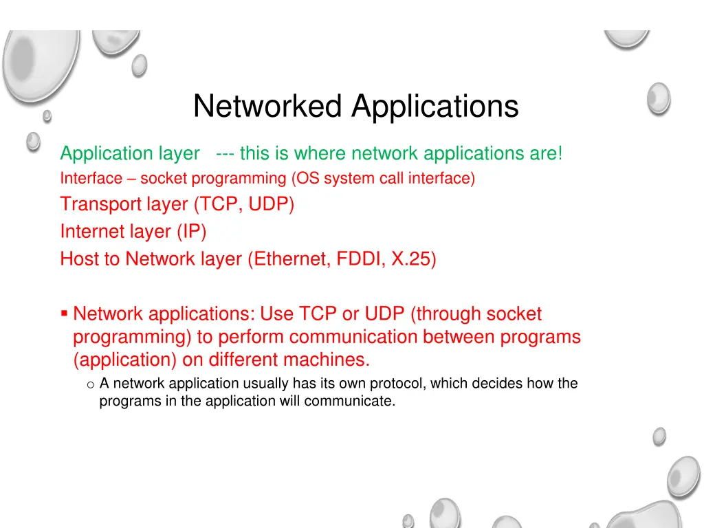 networked applications