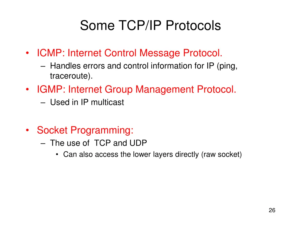 some tcp ip protocols 1
