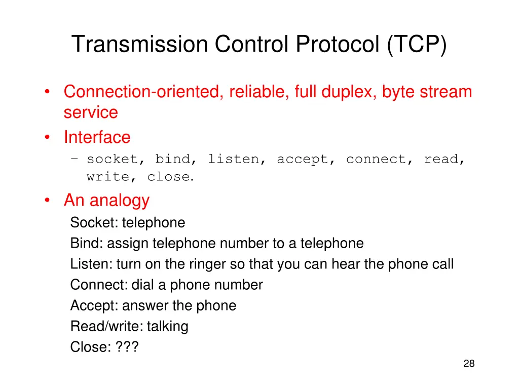 transmission control protocol tcp