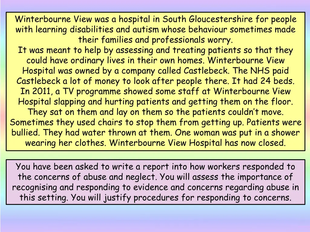 winterbourne view was a hospital in south