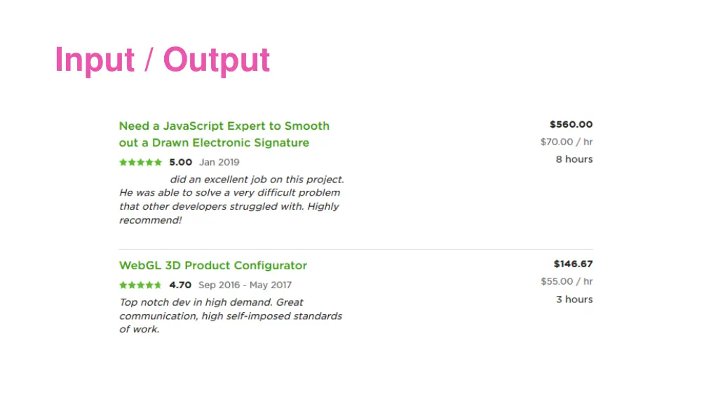 input output