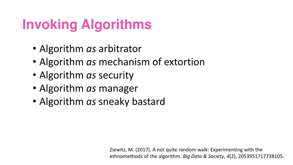 invoking algorithms