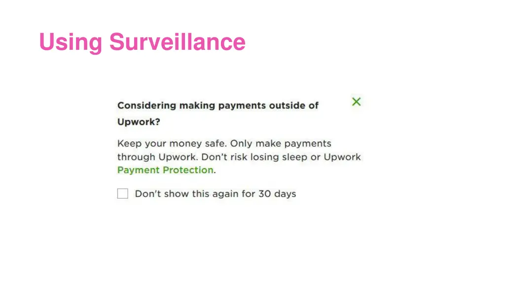 using surveillance 1
