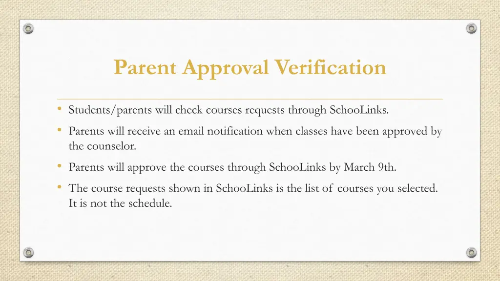 parent approval verification