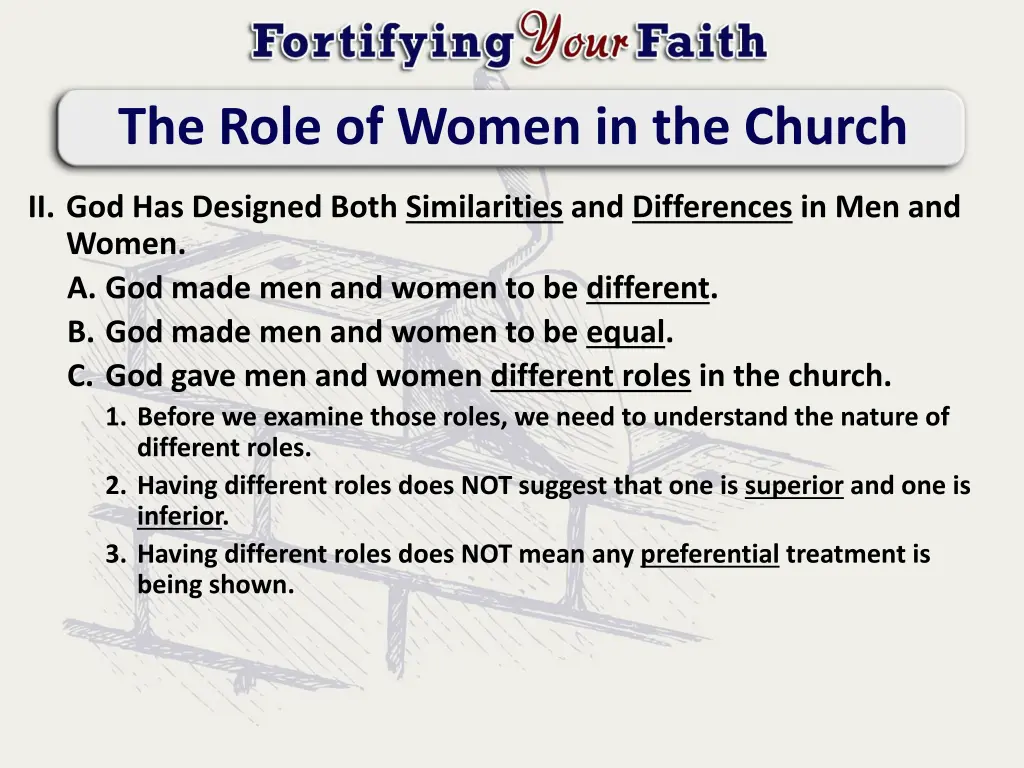 the role of women in the church 1
