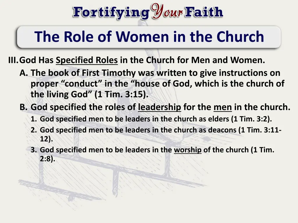 the role of women in the church 2