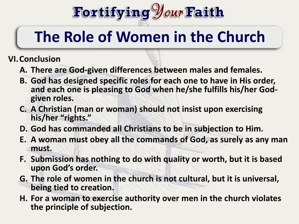 the role of women in the church 7