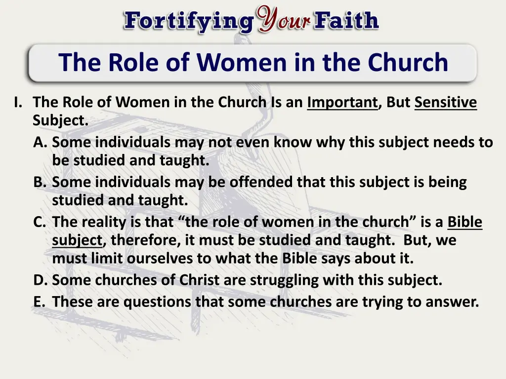 the role of women in the church