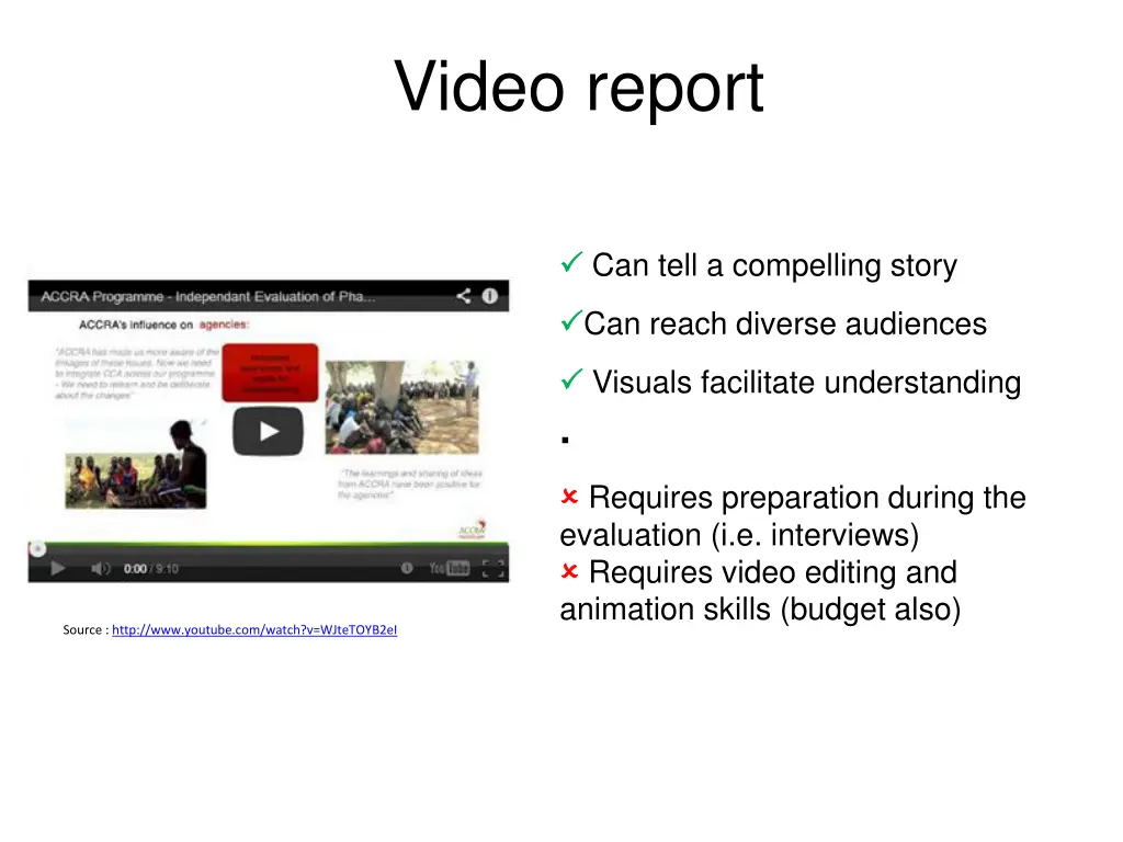 video report