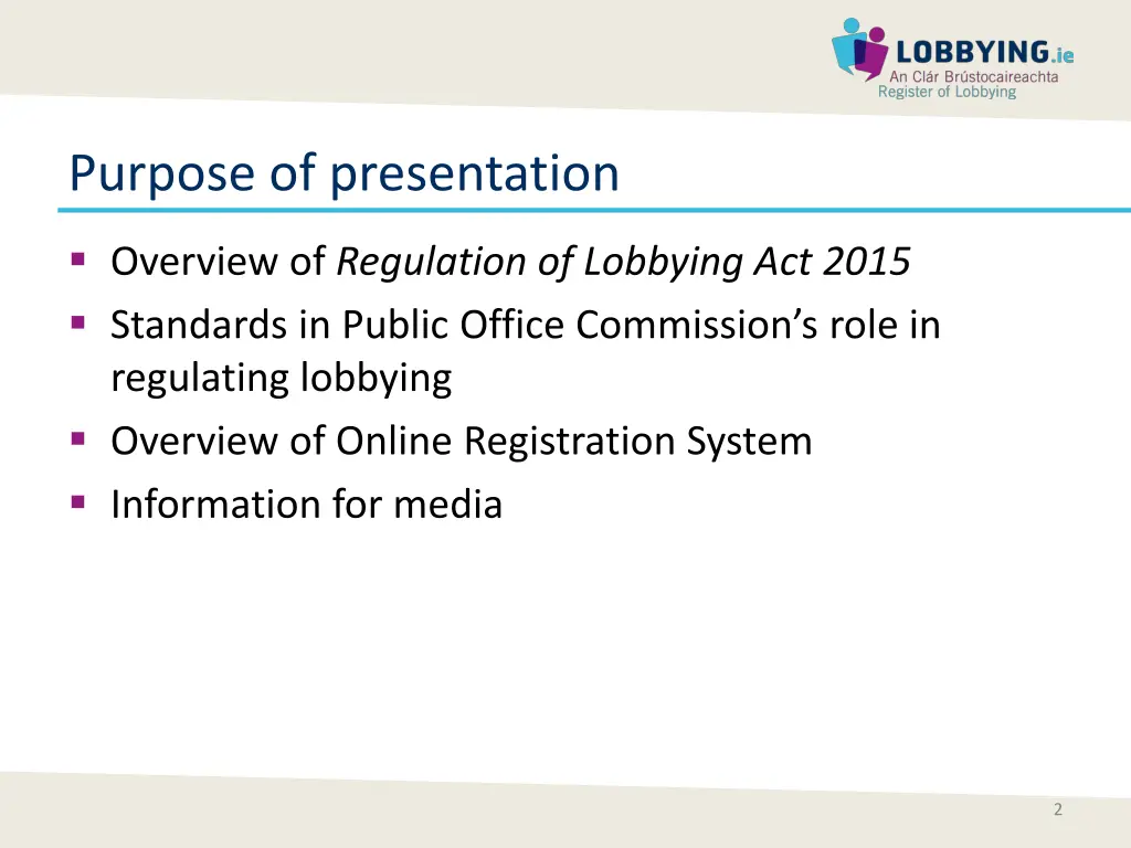 purpose of presentation