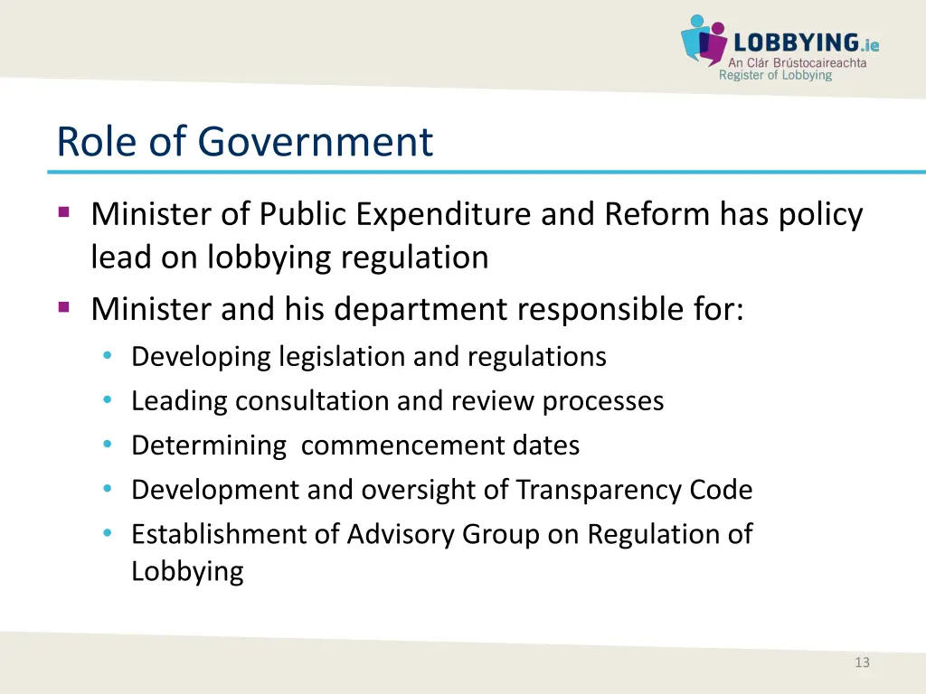role of government