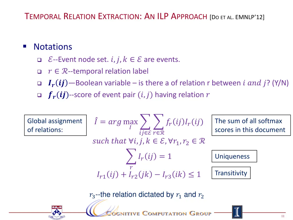 t emporal r elation e xtraction a n ilp a pproach